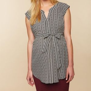 EUC Motherhood Maternity Tie Waist Top